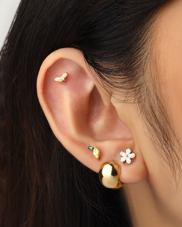 Dragonfly Gold Flatback Stud