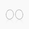Ellen 14mm Silver Hoops | Penny Pairs