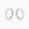 Estella Diamond White Gold Hoops | Penny Pairs