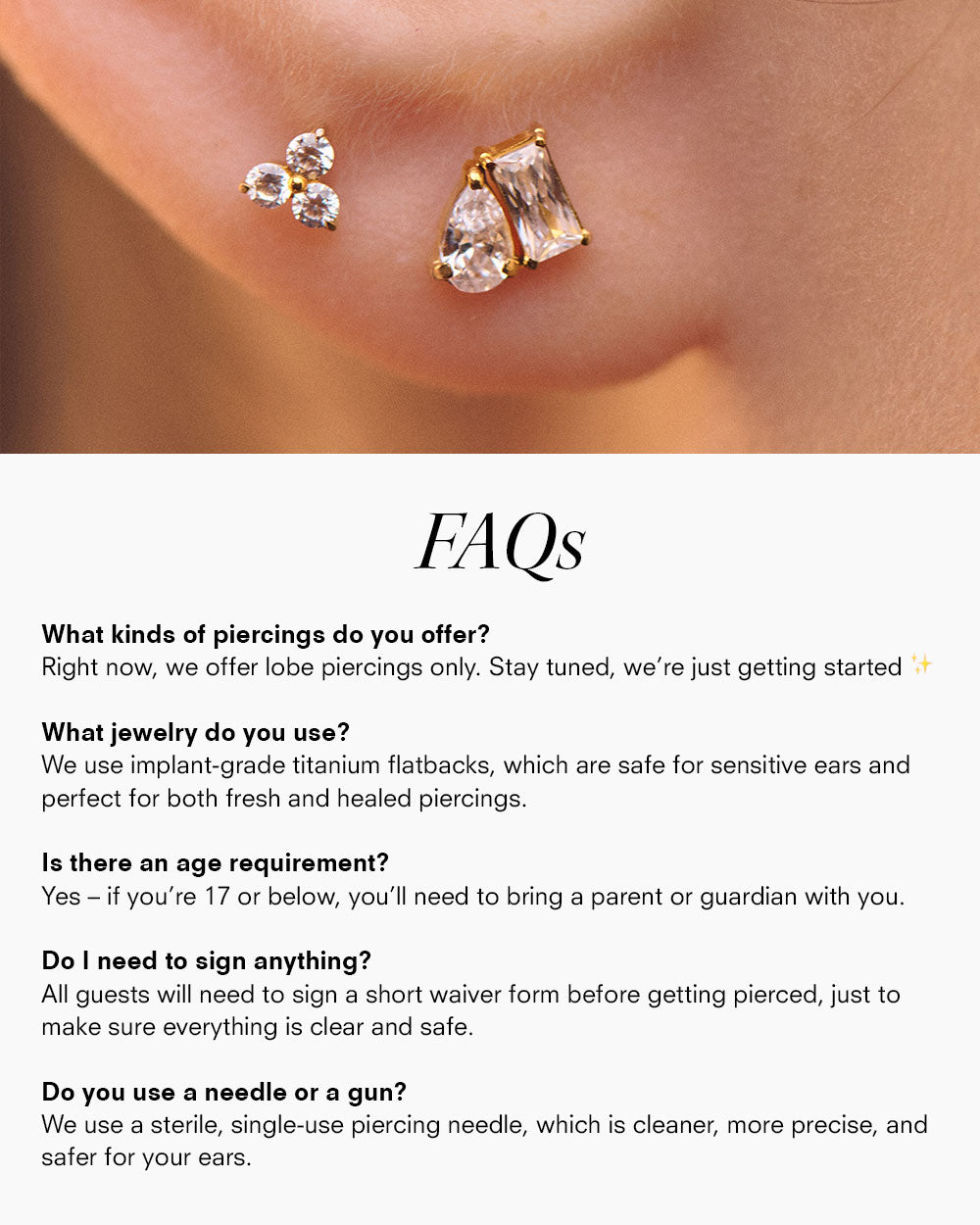 Piercing Add Piercing Appointment | Penny Pairs