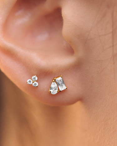 Bina Gold Flatback Stud