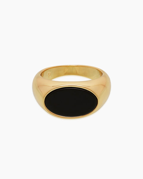Gold Aura Onyx Ring