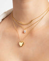 Heart Gold Locket Necklace