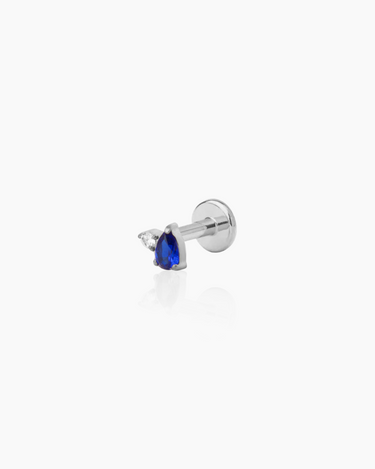 Kaia Silver Flatback Stud