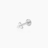 Kat Silver Flatback Stud | Penny Pairs
