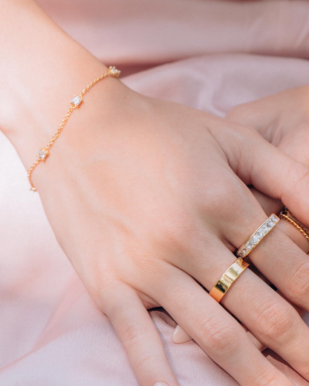 Minimalist Gold plated Bead Chain Ring Bracelet Linked Finger Bracelet and  Ring Connected Hand Harness Bracelets for Women Gifts - AliExpress