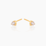 Lara Lab Grown Diamond Gold Studs | Penny Pairs