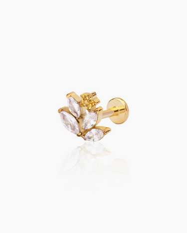 Laurel Gold Flatback Stud