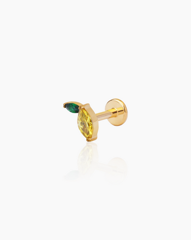 Lemon Gold Flatback Stud