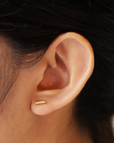 Lex Gold Flatback Stud | Penny Pairs