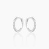 Lina Lab Grown Diamond Silver Huggies | Penny Pairs