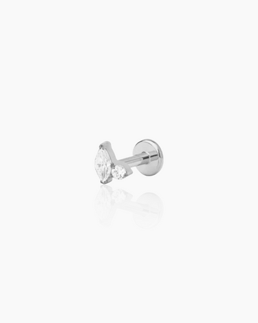 Liv Silver Flatback Stud
