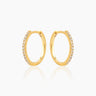 Lorraine Lab Grown Diamond Gold Hoops | Penny Pairs
