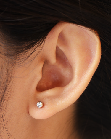 Max Silver Flatback Stud | Penny Pairs
