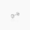 Max Silver Flatback Stud | Penny Pairs