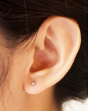 Mon Silver Flatback Stud | Penny Pairs