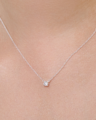 Nia Lab Grown Diamond Silver Necklace | Penny Pairs