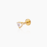 Nic Gold Flatback Stud | Penny Pairs