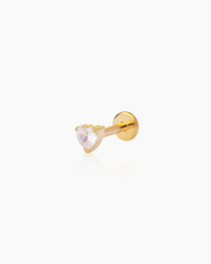 Nic Gold Flatback Stud | Penny Pairs