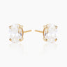 Odina Diamond Yellow Gold Studs | Penny Pairs