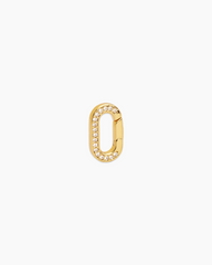 Pavé Oval Charm Holder | Penny Pairs
