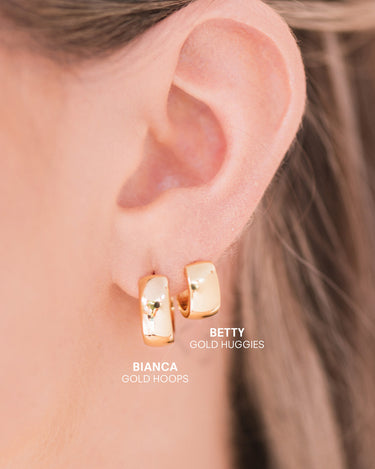 Bianca Gold Hoops | Penny Pairs