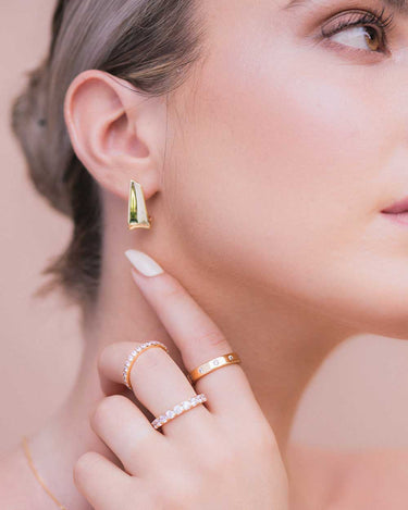 Siobhan Gold Studs | Penny Pairs
