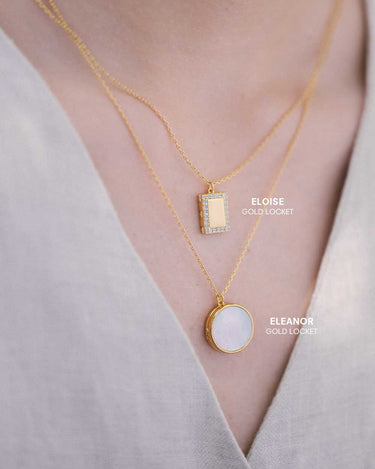 Eloise Gold Locket Necklace | Penny Pairs