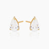 Phoebe Diamond Yellow Gold Studs | Penny Pairs