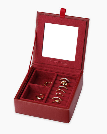 Burgundy Jewelry Box | Penny Pairs