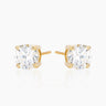 Rielle Diamond Yellow Gold Studs | Penny Pairs