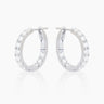 Samantha Diamond White Gold Hoops | Penny Pairs