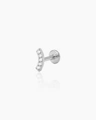 Sia Silver Flatback Stud