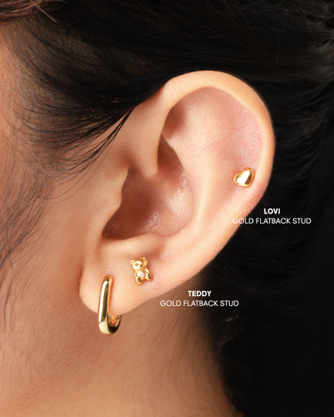 Teddy Gold Flatback Stud