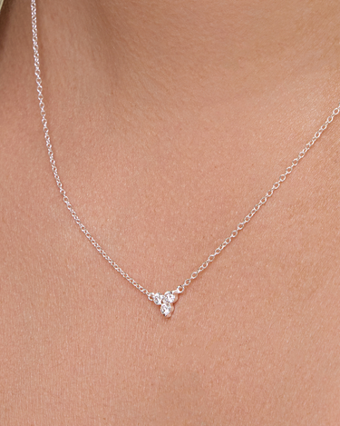 Therese Lab Grown Diamond Silver Necklace | Penny Pairs