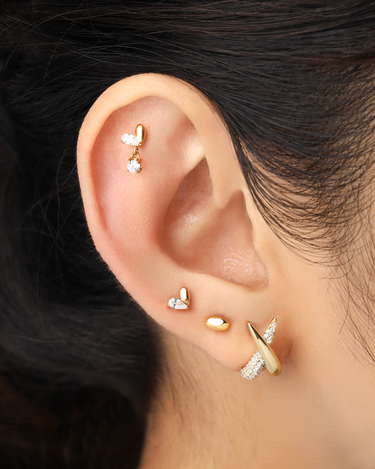 Via Gold Flatback Stud