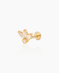 Aly Gold Flatback Stud | Penny Pairs
