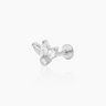 Aly Silver Flatback Stud | Penny Pairs