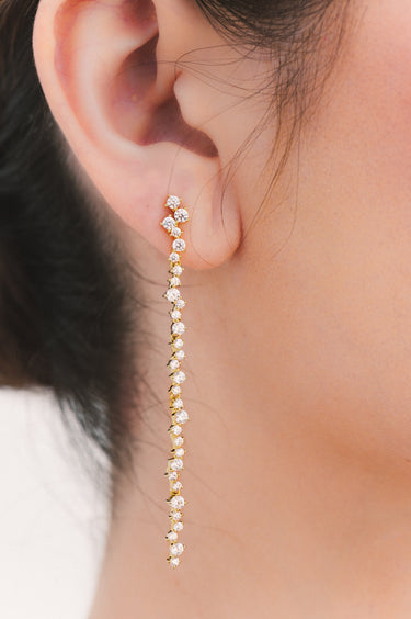Cassandra Silver Dangler Studs | Penny Pairs