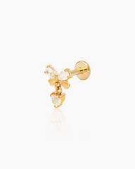 Dolly Gold Flatback Stud | Penny Pairs
