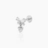 Dolly Silver Flatback Stud | Penny Pairs