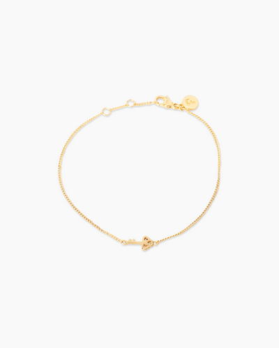 Lock and Key Gold Bracelet Set