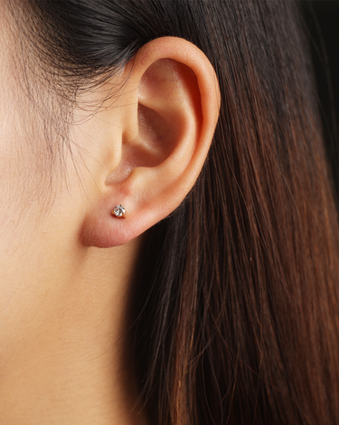 Lara Lab Grown Diamond Gold Studs | Penny Pairs