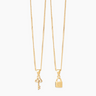 Lock and Key Gold Necklace Set | Penny Pairs
