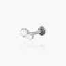 Mae Diamond White Gold Flatback Stud | Penny Pairs