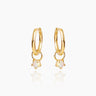 May Opal Gold Huggies | Penny Pairs