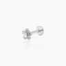 Mika Silver Flatback Stud | Penny Pairs