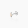 Mona Silver Flatback Stud | Penny Pairs