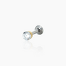 Nelle Diamond Gold Flatback Stud | Penny Pairs