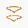 Double Chevron Ring Set | Penny Pairs